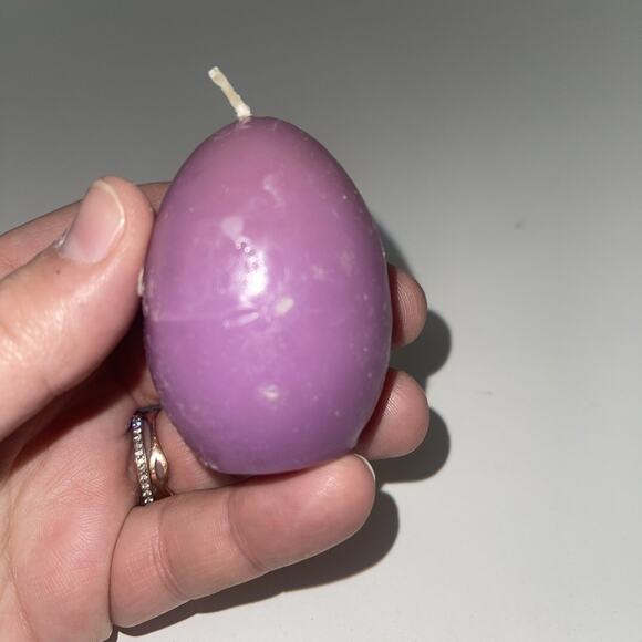 Vintage Pastel Easter Egg Candles Set of 4 Unused Pink Blue Yellow Purple - Picture 4 of 15